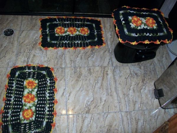 Conjunto banheiro Tapete barbante